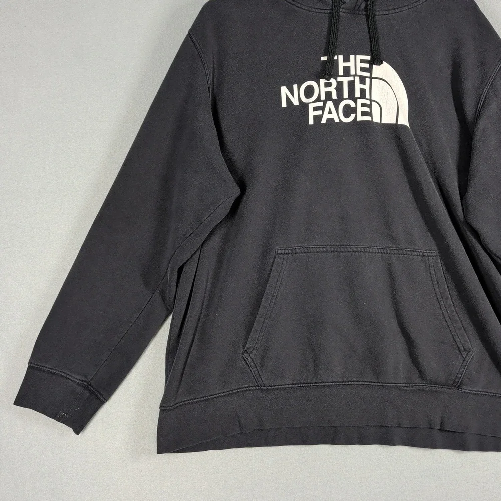 The North Face Hoodie Mens XXL Black Half Dome Logo Pullover Sweatshirt Outdoor‎